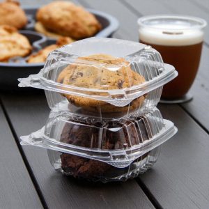 C53PST1- 5'' CLEAR SANDWICH HIGED CONTAINER (4/125CS)