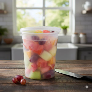 DELI CONTAINERS CLEAR  32 OZ WITH LIDS  (240/CS )