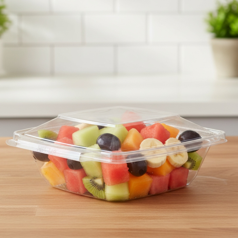 INLINE-TS32 PW- 32 OZ SQUARE 4X4 TAMPER EVIDENCE CONTAINER 168/CS
