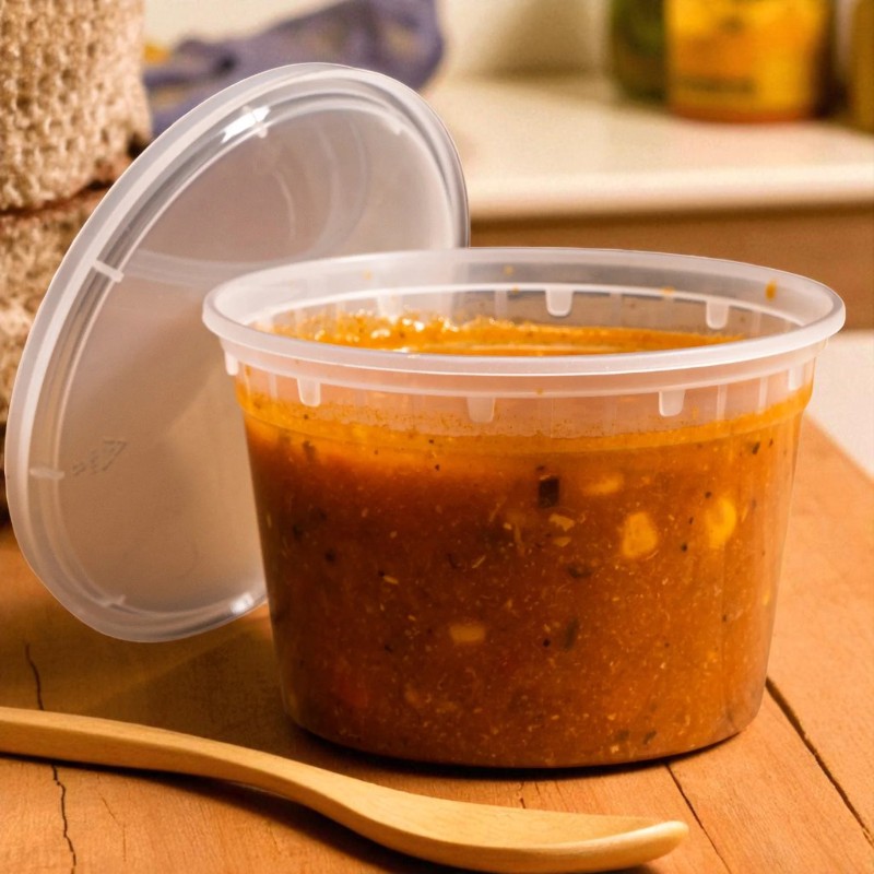 EMPRESS HEAVY DUTY DELI CONTAINERS 16OZ CLEAR COMBO PACK (240CT)