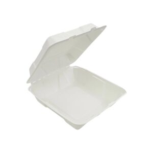 WHITE CLAMSHELL TO-GO BOX 9X9 (150/CS)