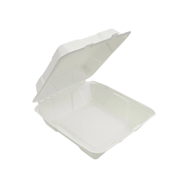 WHITE CLAMSHELL TO-GO BOX 9X9 (150/CS)