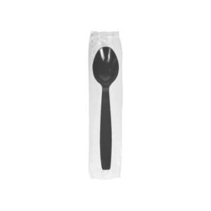 WRAPPED BLACK TEASPOON HEAVY (1000CT)