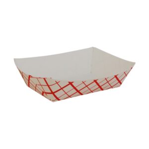 TRAY FOOD 3LB RED/WHITE (500CT)