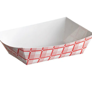 VICTORIA BAY - 5LB RED PLAID PAPER FOOD TRAY 500/CS