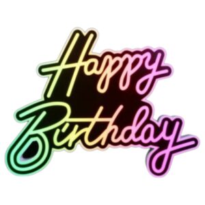 Happy Birthday - LED Sign - 1CT - 35x25 cm
