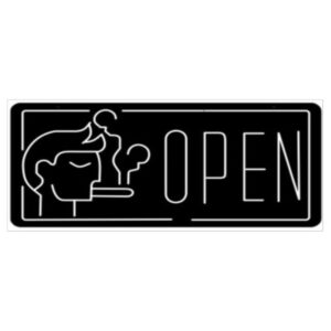 Open - LED Sign with Face - 1CT - 35x17.5 inch