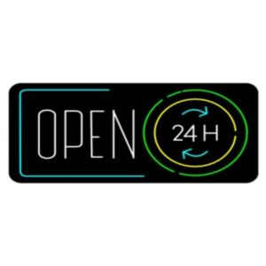 Open 24H - LED Sign - 1CT - 35x17.5 inch