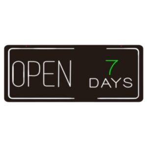 Open 7 Days - LED Sign - 1CT - 35x17.5 inch