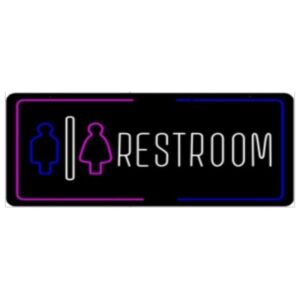 Restroom - LED Sign - 1CT - 35x17.5 inch