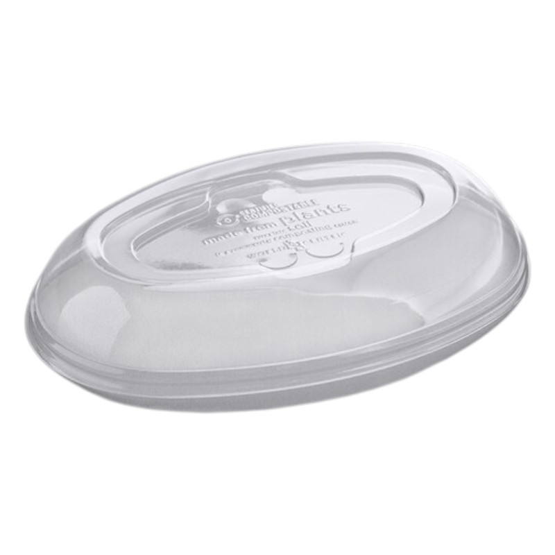 World Centric 18 OZ Clear Compostable PLA Burrito Bowl Lid – 400/CS