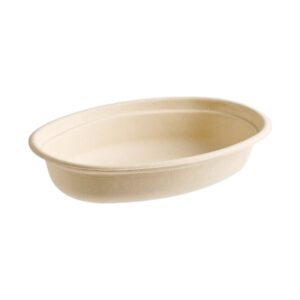 World Centric 18 OZ Compostable Fiber Burrito Bowl with Leaf Plus - 400/CS