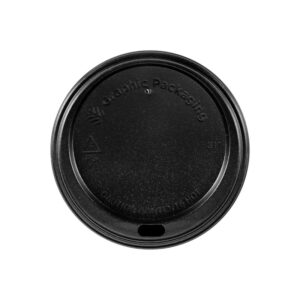 Travel Lid PS for Paper Hot Cup 8oz Black, 80mm (1000 case)