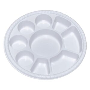 9 COMPARTMENT PLASTIC PLATE - 250/CS