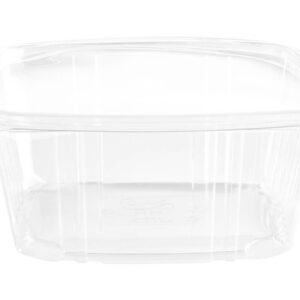 VB PET CLEAR CONTAINER WITH HINGED LID 64 OZ