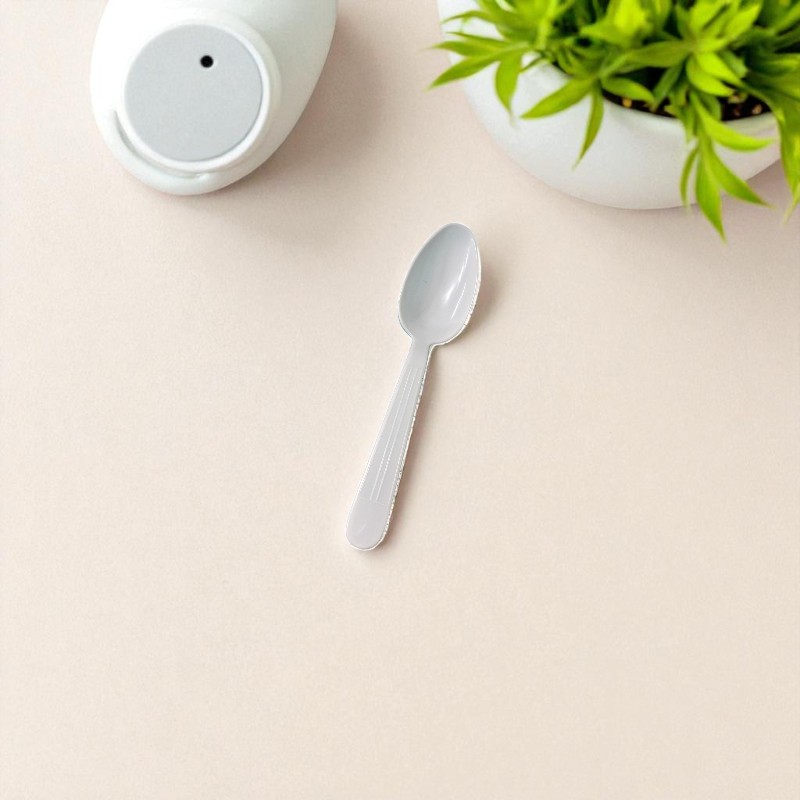 Cutlery-HEAVY PP TEA SPOON WHITE HEAVY WEIGHT PP TEA SPOON WHTE 1000/CS