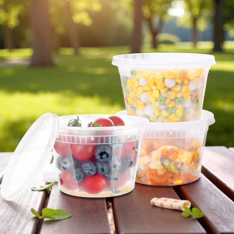 DELI CONTAINERS CLEAR 12 OZ WITH LIDS ( 240/CS )