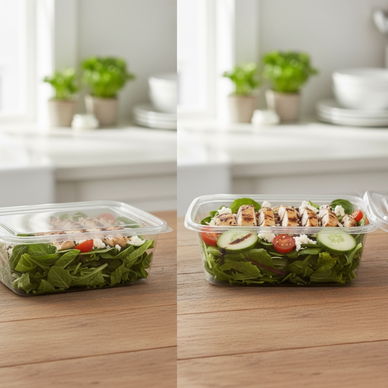 INLINE-TS20 CLEAR HINGE CONTAINER