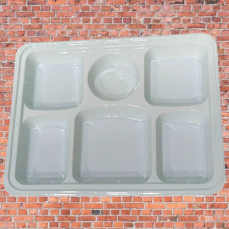PLASTIC-6 COMPARTMENT 6 COMPARTMENT PLASTIC PLATE 300/CS