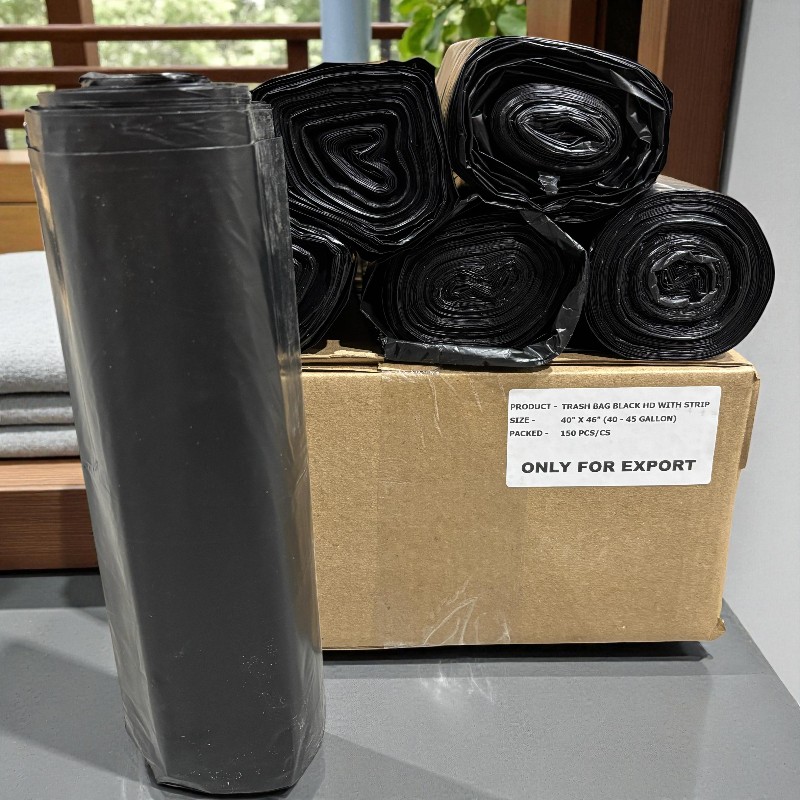 TRASH BAG BLACK LDPE – EXTRA STRONG 40” X 46” – (30 M) – 100 PCS/CS