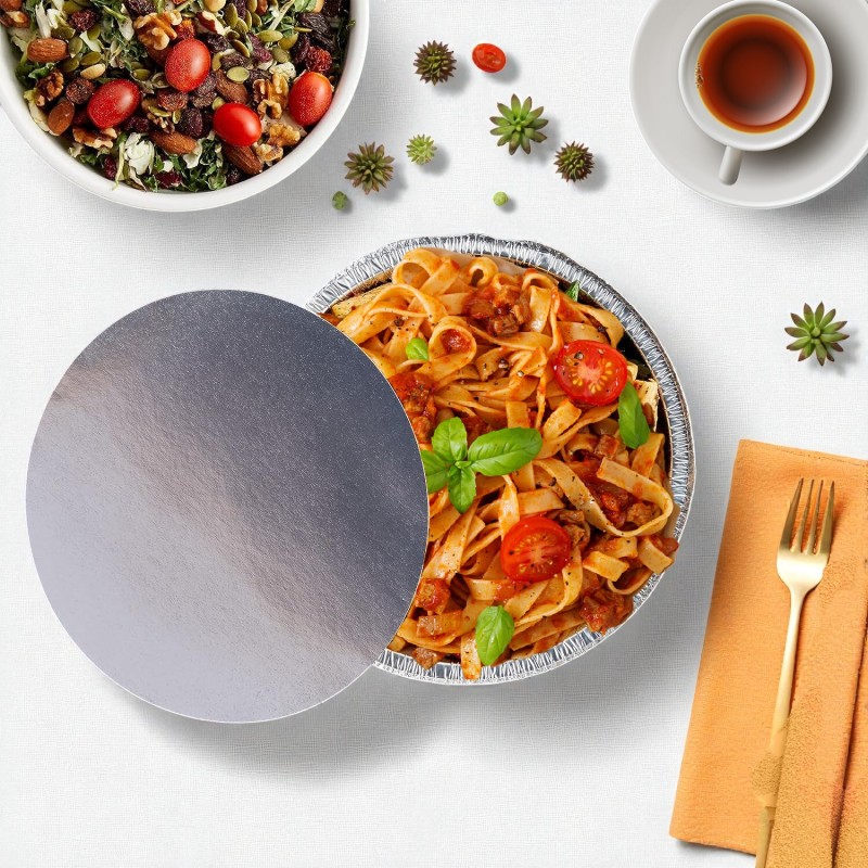 Foil Laminated Board Lid for 9″ Round Aluminium Container – 500/Cs