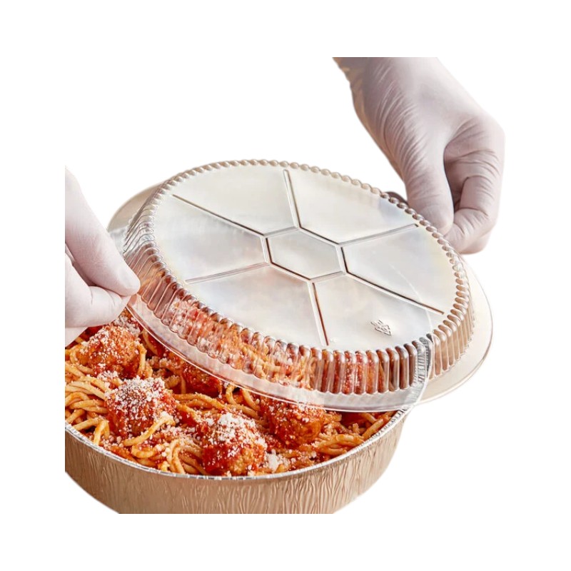 Dome Plastic Lid for 9″ Round Foil / Aluminium Container – 500/Cs