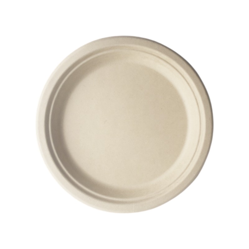 Biodegradable 9″ Round Plates 500/Cs