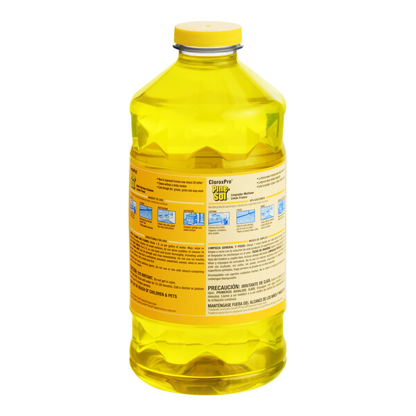 Pine-Sol® Lemon All Purpose Cleaner Deodorizer 80 OZ Multi Surface Screw Cap 3/Case