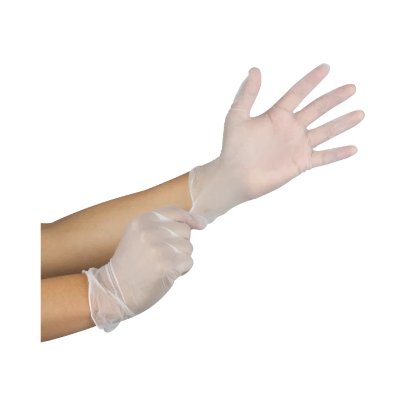 VINYL CLEAR MEDIUM GLOVES 1000/CS