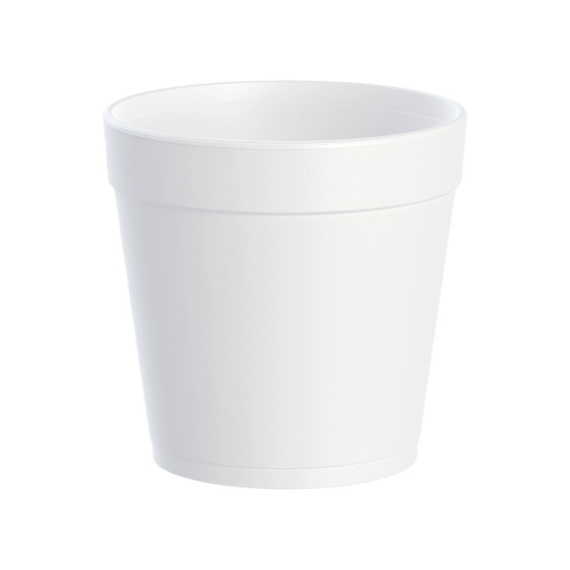 Dart 32MJ48 32oz Medium Squat White Foam Food Container – 500/Case