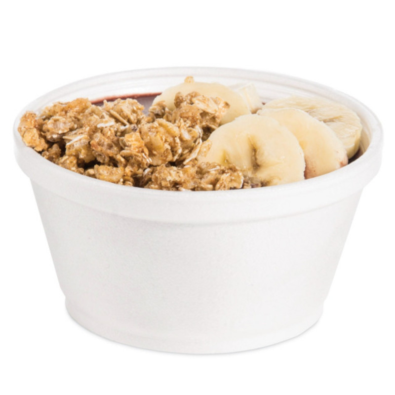 DART 8SJ20 8OZ SQUAT FOAM FOOD CONTAINER 1000/CS