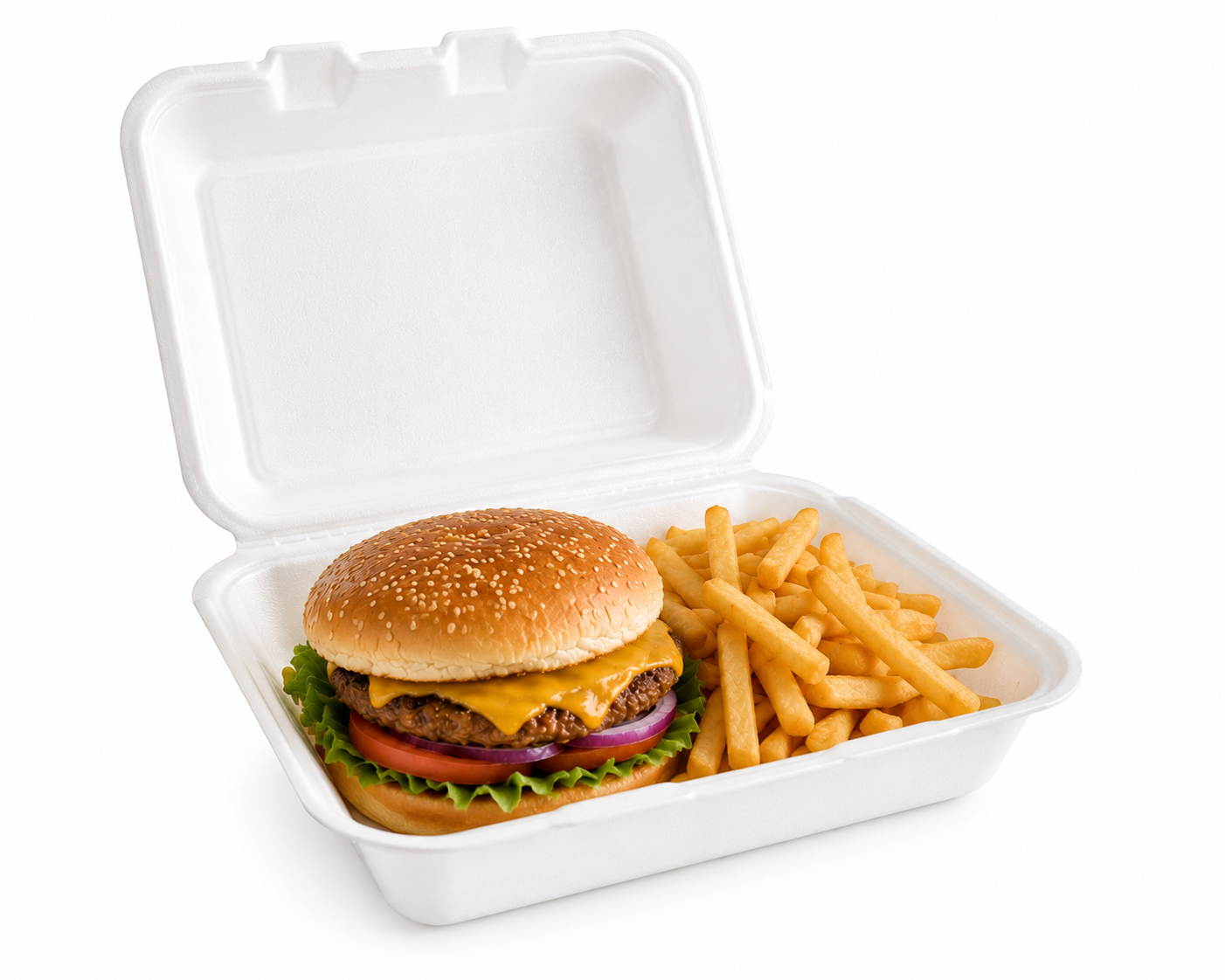 ECOPAX – 8 X 8 X 3 FOAM CONTAINER 1 COMP – 200/CS
