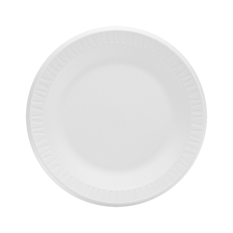 Dart 10PWCR Concorde 10″ White Non-Laminated Round Foam Plate – 500/Case