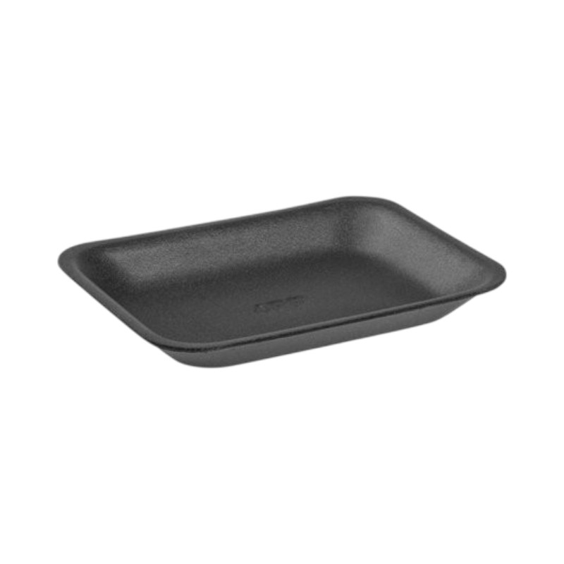 4P BLACK / WHITE FOAM TRAY / MEAT TRAY 500/CS