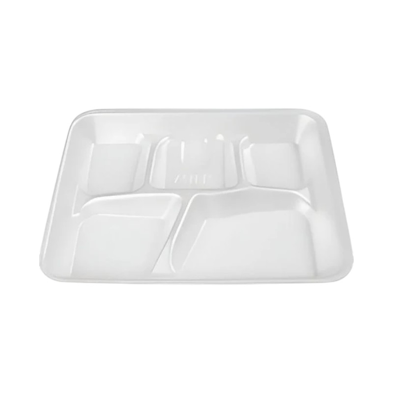 DARNEL 5 Compartments Foam School Lunch Tray – 500/Cs