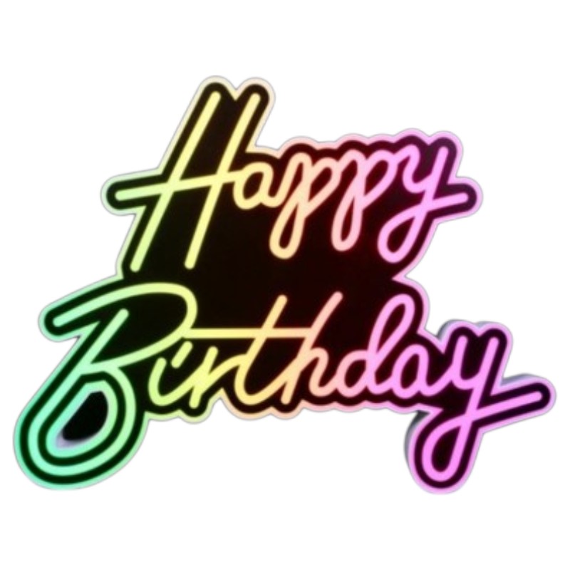 Happy Birthday – LED Sign – 1CT – 35×25 cm
