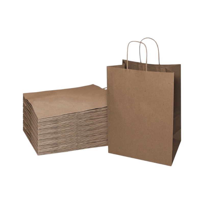 Victoria Bay TEMPO Kraft Bag With Handle 8X4.5X10.25 – 250/CS