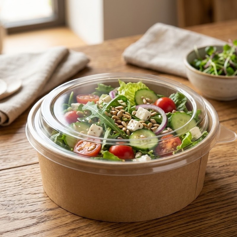 Salad Bowl 32oz (1000ml) Kraft Round 300/Cs