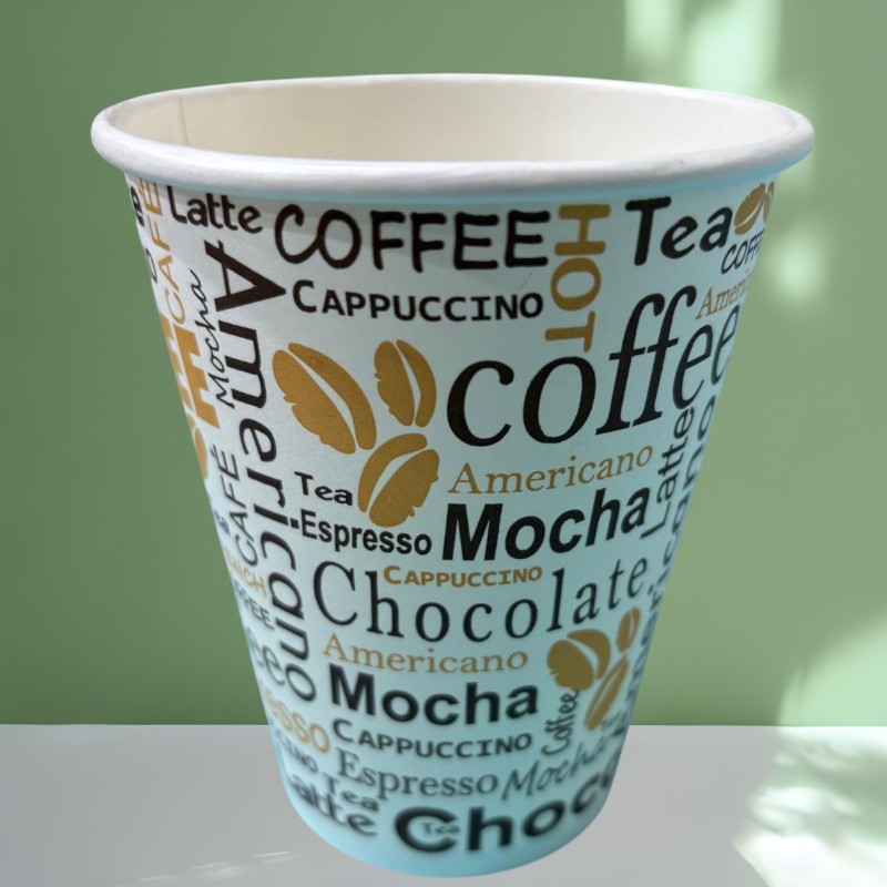 Paper Hot Cup Printed 12oz – 500/Cs