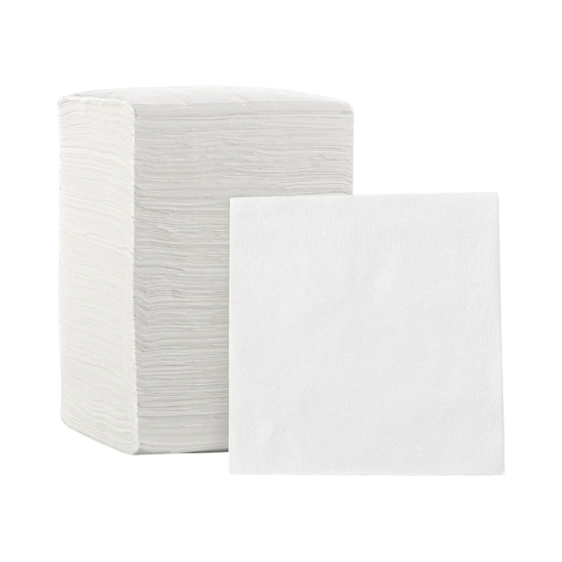 BIOCEAN LUNCH NAPKIN 12X12 1/4 FOLD WHITE 6000/CS