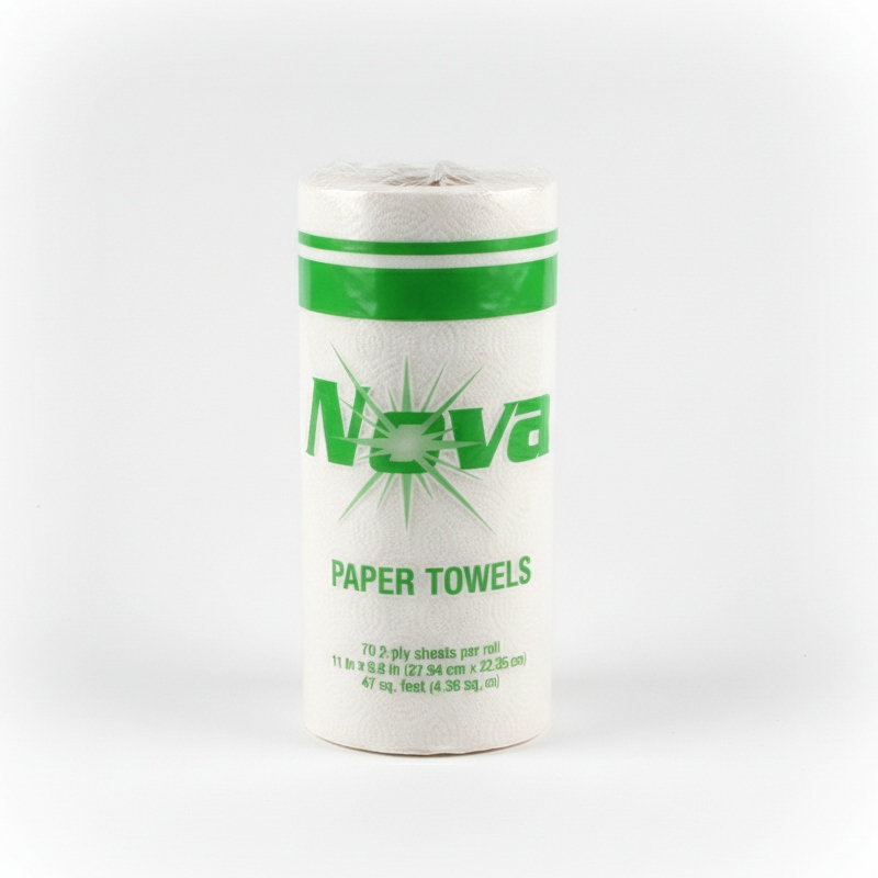 NOVA KITCHEN ROLL TOWEL 8×11, WHITE, 2Ply, 85 SHEET (30ROLLS)