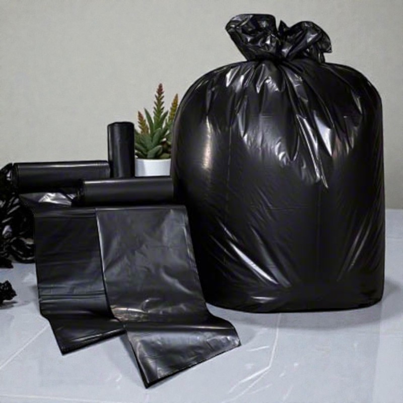 DAP TRASH BAG / CAN LINER HDPE BLACK 40 X 46 1.2 MILS 45 GALLONS 150/CS