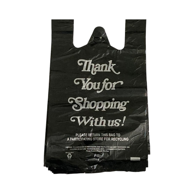 DAP THANK YOU BLACK T-SHIRT BAG HD 1/10 (14M) – 1000 PCS/CS