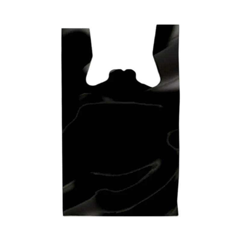 DAP PLAIN BLACK T-SHIRT BAG HD 1/6 HEAVY DUTY (18M) – 400 Counts