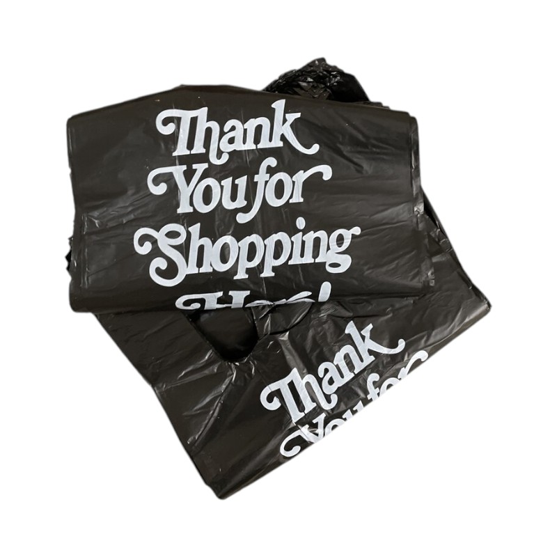 DAP THANK YOU BLACK T-SHIRT BAG HD 1/8 (14M) – 1000 PCS/CS