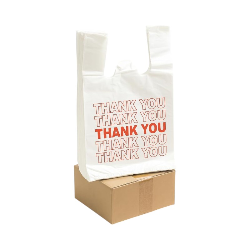 DAP  X-LARGE THANK YOU BAGS WHITE 13X7X22 (16M) – 1000/CS