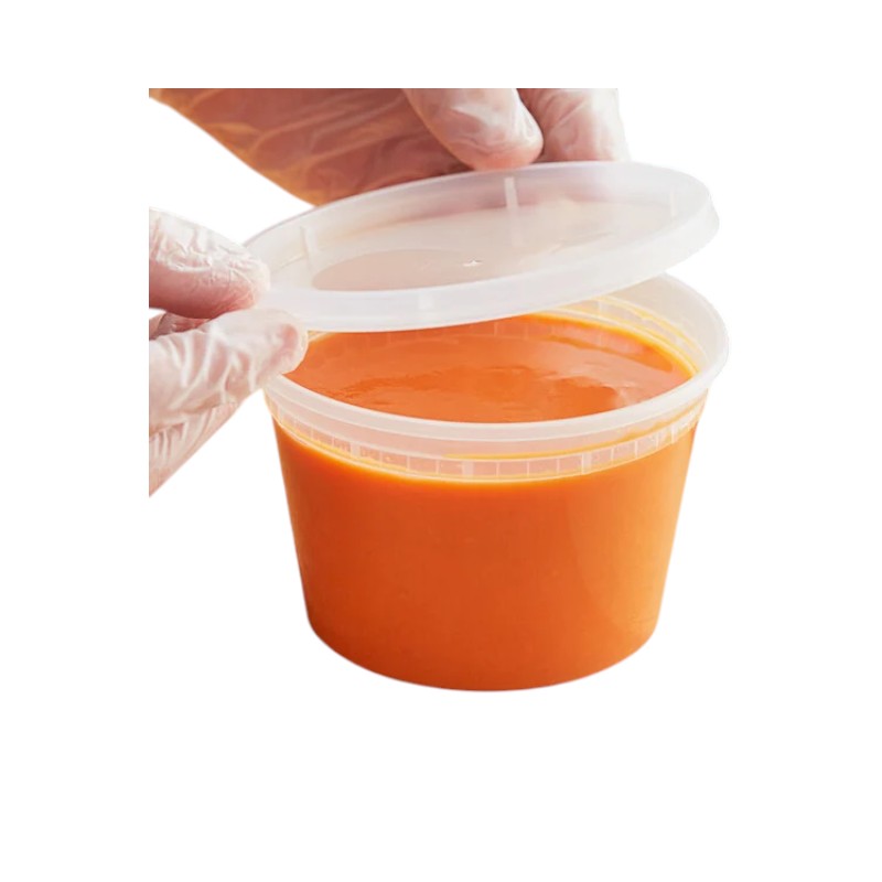 Plastic 16oz Deli Container COMBO With Lid – 240/Cs
