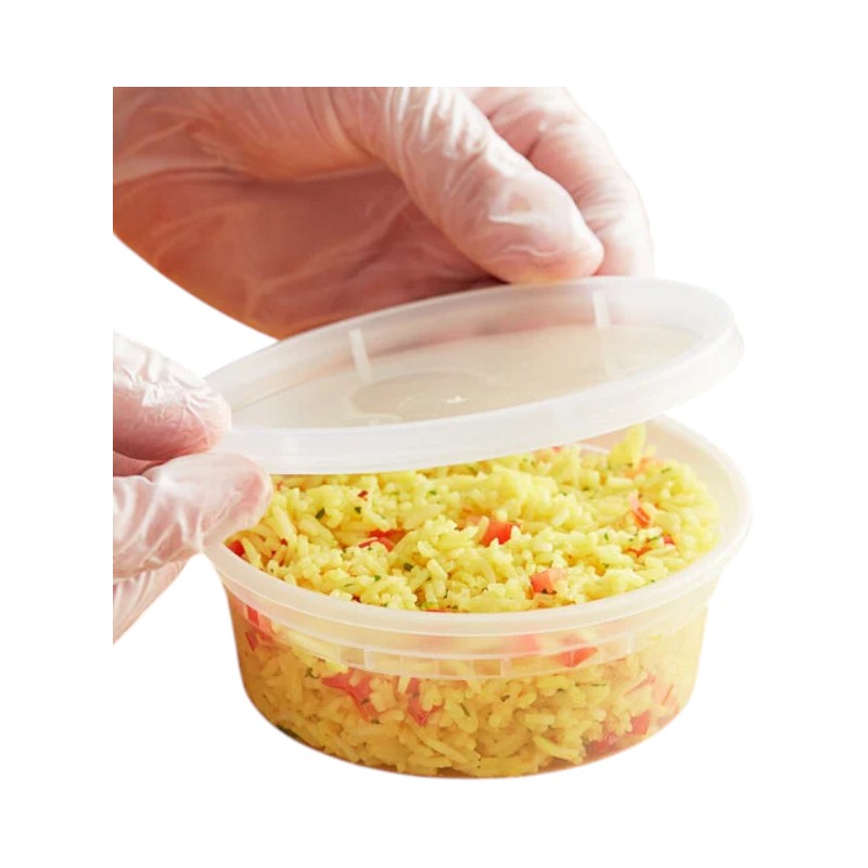 Plastic 8oz Deli Container COMBO With Lid – 240/Cs