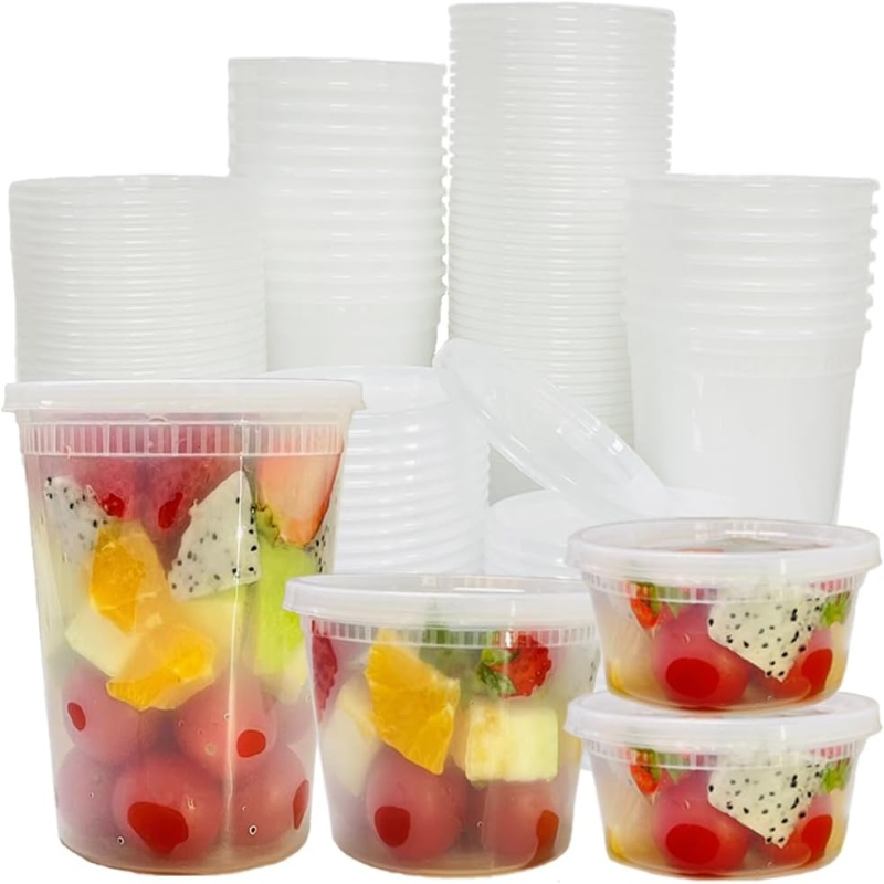 EMPRESS Heavy Duty Deli Containers 8oz Clear Combo Pack – 240/Cs