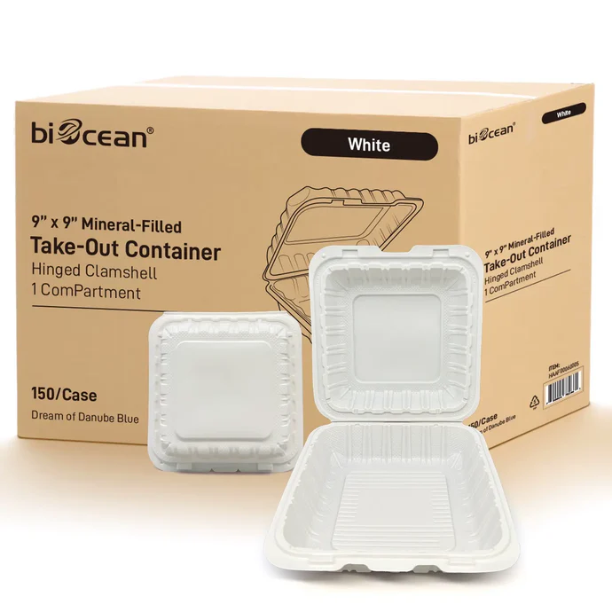 WHITE CLAMSHELL MFPP TO-GO BOX 9X9 (150/CS)